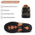 thumbnail image 4 of Mens Outdoor Hiking Shoes Lightweight Breathable Sneakers Non-slip Comfortable Low Top Work Shoes All Seasons Brown 11.5 US, 4 of 7