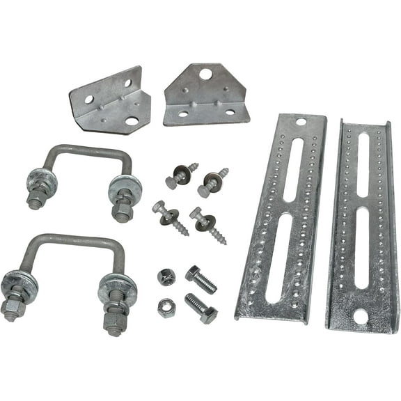 2 Pack - 10" Galvanized Swivel Top Bunk Bracket Kit with Hardware for Boat Trailer, fits 2x3 Cross Members, Heavy Duty