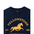 thumbnail image 4 of Yellowstone - Camiseta Dutton Ranch Logotipo de Manga Corta para Hombre (Marino), 4 of 6
