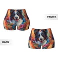 thumbnail image 5 of Lsque Oil Painting Sunflower Puppy Pattern High Waisted Biker Shorts for Women-Tummy Control Fitness Athletic Workout Running Yoga Gym Shorts,Moisture-Wicking-XX-Large, 5 of 9