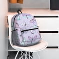 thumbnail image 5 of Pofeuu Purple Butterfly Print Laptop Backpack Travel Canvas Backpack for School Lightweight and Comfortable Backpack College Backpack Schoolbag, 5 of 6