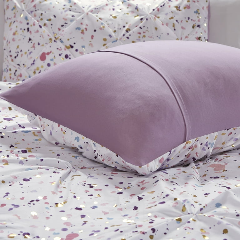 Society6 ケース Purple, Mauve & Indigo Decorative Home Essence Apartment Nicole Metallic Printed Duvet Cover