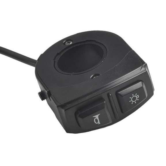 Tekuisi 3 In1 Motorcycle Switch Electric Bike Scooter ATV Quad Light Turn Signal Horn ON/OFF Button for Ebike Handlebars Motorbike