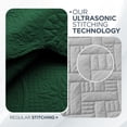 thumbnail image 2 of Moonlight20015 3 Piece Quilt Set Lightweight Microfiber Bedspread Modern Floral Embossing Emerald Green King, 2 of 9