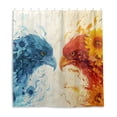 thumbnail image 2 of Two Birds Looking at Each Other Shower Curtains with 12 Hooks Waterproof Bathroom Decor 66" x 72", 2 of 6