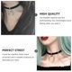 thumbnail image 4 of 1 collar corto de moda con forma de luna, accesorio para clavícula (negro), 4 of 6