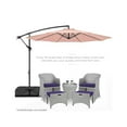 thumbnail image 4 of 10ft Offset Hanging Market Patio Umbrella w/Easy Tilt Adjustment, Polyester Shade, 8 Ribs for Backyard, Poolside, Lawn and Garden, Rose Quartz, 4 of 5