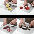 thumbnail image 3 of Titanium Cutting Board, Stainless Steel Cutting Board, Double Sided Titanium Meat Cutting Board, Fruit Cutting Board, 3 of 5