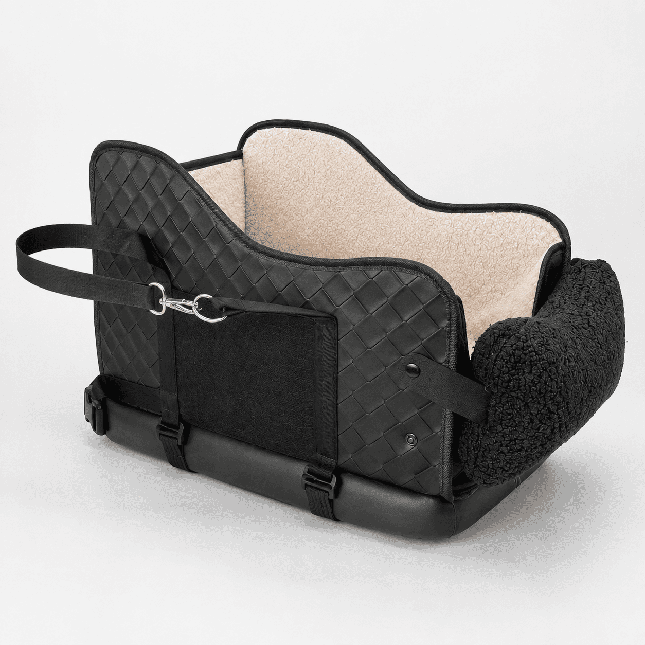 Black Center Console Pet Booster Seat For Small Dogs Up To 12 Lbs