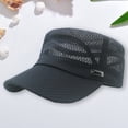 thumbnail image 3 of Eoperou Peaked Hat Solid Color Breathable Lightweight Hollow Out Flap Top Men Caps Outdoor Hat, 3 of 8