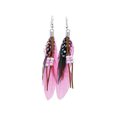 thumbnail image 1 of Pendientes de plumas, accesorio de moda, adorno de gota para la oreja, decoración colgante de penacho, pendiente colgante bohemio para adorno de Ropa, zapatos y accesorios Miscelánea Rosado Jumpingount AP010301-03, 1 of 6