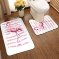 thumbnail image 2 of Yiaed Flamingo Print Bathroom Mat Set 2 Pieces Mat Anti-Skid Pad Ultra Soft and Absorbent Bathroom Bath Mat Contour Bath Rugs for Toilet Base, 2 of 6