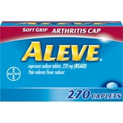 Aleve Soft Grip Arthritis Cap Pain Reliever/Fever Reducer Naproxen Sodium Caplets, 220 mg, 270 Ct