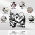 thumbnail image 2 of Decoración de pared de metal con lagos y montañas negras, escultura de silueta de pared de paisaje natural de hierro, decoración de pared de metal con bosques y montañas para sala de estar, jardín,, 2 of 8