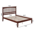 thumbnail image 2 of Leo & Lacey Mission King Solid Wood Platform Bed in Walnut, 2 of 2