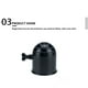 thumbnail image 2 of sweethay Cubierta de bola de enganche de remolque ABS, portátil, impermeable, a prueba de polvo, a prueba de aceite, RV, tapa protectora de barcos Accesorios para vehículos recreativos Negro sweethay VI017838-02B, 2 of 6