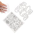 thumbnail image 3 of 2 Pcs Clear Stamps, TPR Reusable Stamps For Card Making Transparent Stamps DIY Scrapbook Decoration Stamps Carving Embossing Tool, 3 of 8