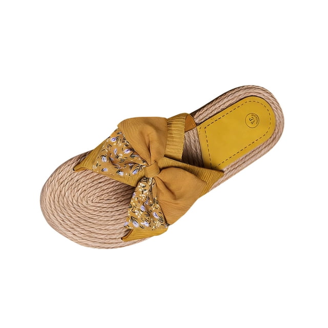 Plantillas para los Pies Planos de la Moda Floral Arco Redondo Del Dedo Del Pie Abierto Zapatillas Planas, Diapositivas Al Aire Libre de Interiores Informales