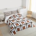 thumbnail image 3 of Manfei Geometric Plaid 3 Pieces Queen Comforter Set for Teens Female Men,Retro Grid Ultra Soft Bedding Sets,Vintage Buffalo Bedding Comforter Set,Ultra Soft Home Decor,Reversible, 3 of 8