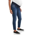 thumbnail image 2 of Oh! Mamma Maternity Women's Skinny Jeans with Demi Panel and Frayed Hem (Women's & Women's Plus), 2 of 6