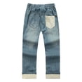 thumbnail image 2 of Richie House Girls' Denim Pants with Bottom Turnup RH1228, 2 of 7