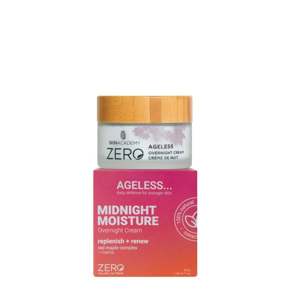ZERO Ageless Crème de Nuit 50ml À base de plantes et emballé de manière durable