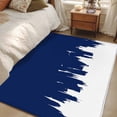 thumbnail image 5 of Navy Blue Painting Washable Area Rugs 4'x6', Abstract Art Blue Painting Low Pile Throw Living Room Rug Non-Slip Sturdy Edge Binding Carpet for Indoor Entryway Bedside Kitchen, 5 of 9