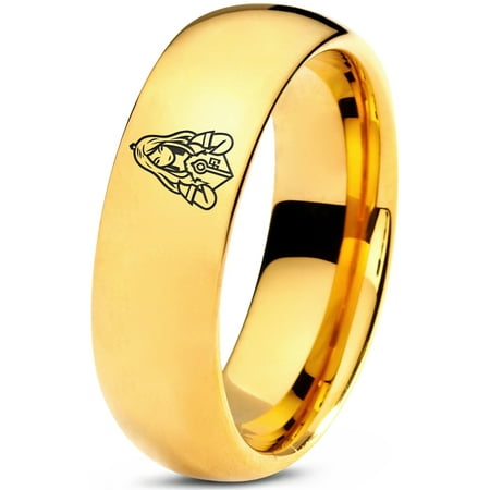 Birthday Gifts Tungsten 18Ct Gold Stacking Ring Gamer Couple Gift New Mom Friend Designer