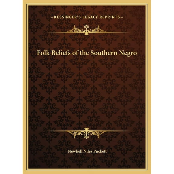 Folk Beliefs of the Southern Negro (Hardcover)