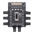 thumbnail image 2 of Computer Fan Hub Splitter, 3pin Extension Cable 8 Way Speed Controller Speed Control Function  For 12V 3PIN Fan, 2 of 8