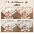 thumbnail image 7 of Design&I 3'x5' Washable Area Rug Pink Vintage Boho Scrolling Botanical Border Girly Bathroom Hallways for Home Office, Hallway, Low Profile & Durable Daily Traffic Ready, 7 of 7