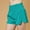 Mint, variant on USSUMA High Waisted Shorts Women Solid Color Elastic Band Wide Leg Split Hem Thin Side Quick Drying Shorts Lounge High Waist Sports Trendy Shorts Fitness Running Flowy Shorts Army Green S
