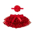 thumbnail image 3 of DHFJKG Baby Girl Clothes Infant Tutu Skirts With Built In Briefs Polka Dot Mesh Layered Mini Skirts And Headbands 2 Piece Set Stylish Skirt, 3 of 7