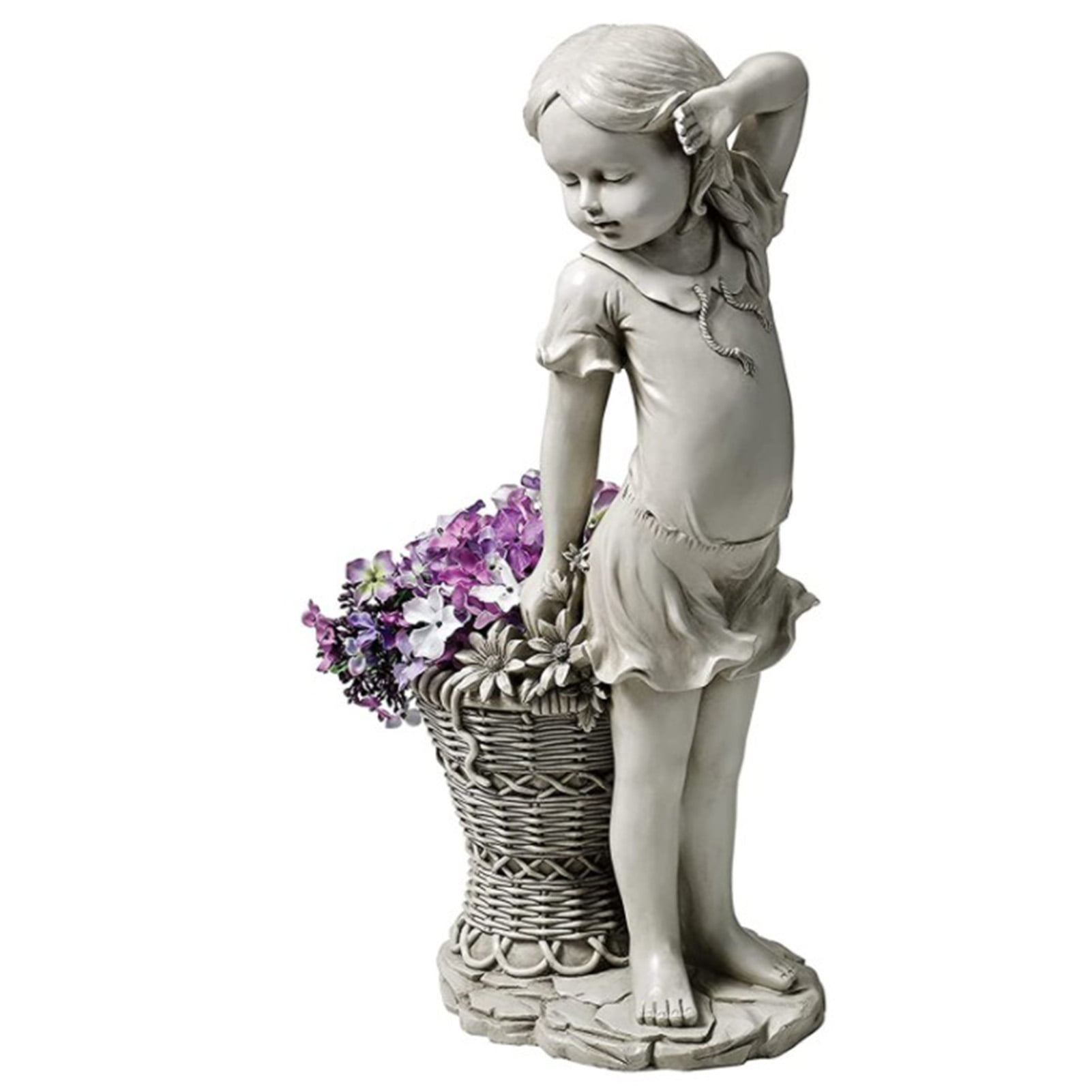 Decorative Vase Elegant Fairy Girls Flowers Vase Resin Figurines Statue for 