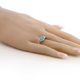 thumbnail image 3 of Gem Stone King 1.20 Ct Oval Blue Zircon 925 Sterling Silver Ring, 3 of 4