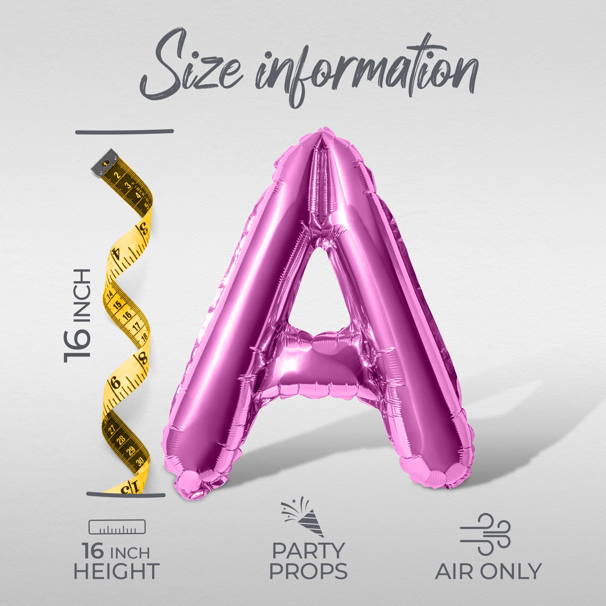 Letter Balloons - GREAT TO BE EIGHT 16" Inch Alphabet Letters Foil Mylar Balloon 8th Birthday Party Banner (Pink)