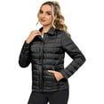 thumbnail image 6 of Little Donkey Andy Women's Quilted Puffer Jacket Lightweight Insulated Jacket Full Zip Thermal Padded Winter Coat with Pockets Black XS, 6 of 6