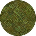 thumbnail image 1 of Ahgly Company Machine Washable Indoor Round Transitional Bakers Brown Area Rugs, 4' Round, 1 of 7