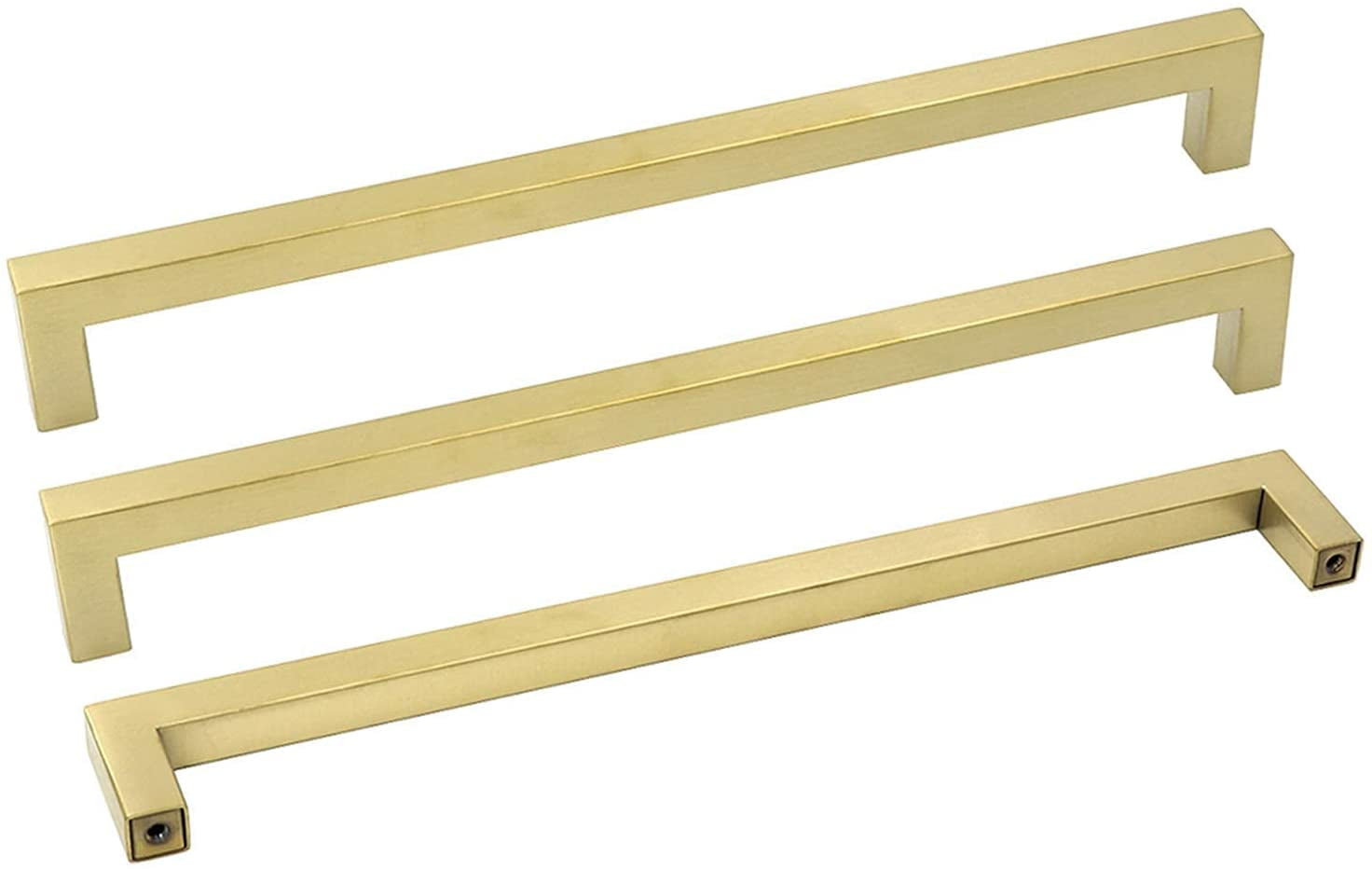 Zoizocp Brushed Brass Pull Knobs Kitchen Hardware LSJ12GD256