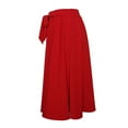 thumbnail image 2 of Vedolay Midi Skirt for Women Women's High Waist Pencil Skirts Plus Size Wrap A Line Skirt,Red M, 2 of 4