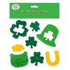 Club Pack of 96 St. Patrick's Day Gel Window Cling Decorations 7.5"