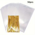 thumbnail image 1 of 50 bolsas de regalo de plástico transparente con lazos, ideales for regalos de fiesta, galletas y productos horneados, 1 of 3