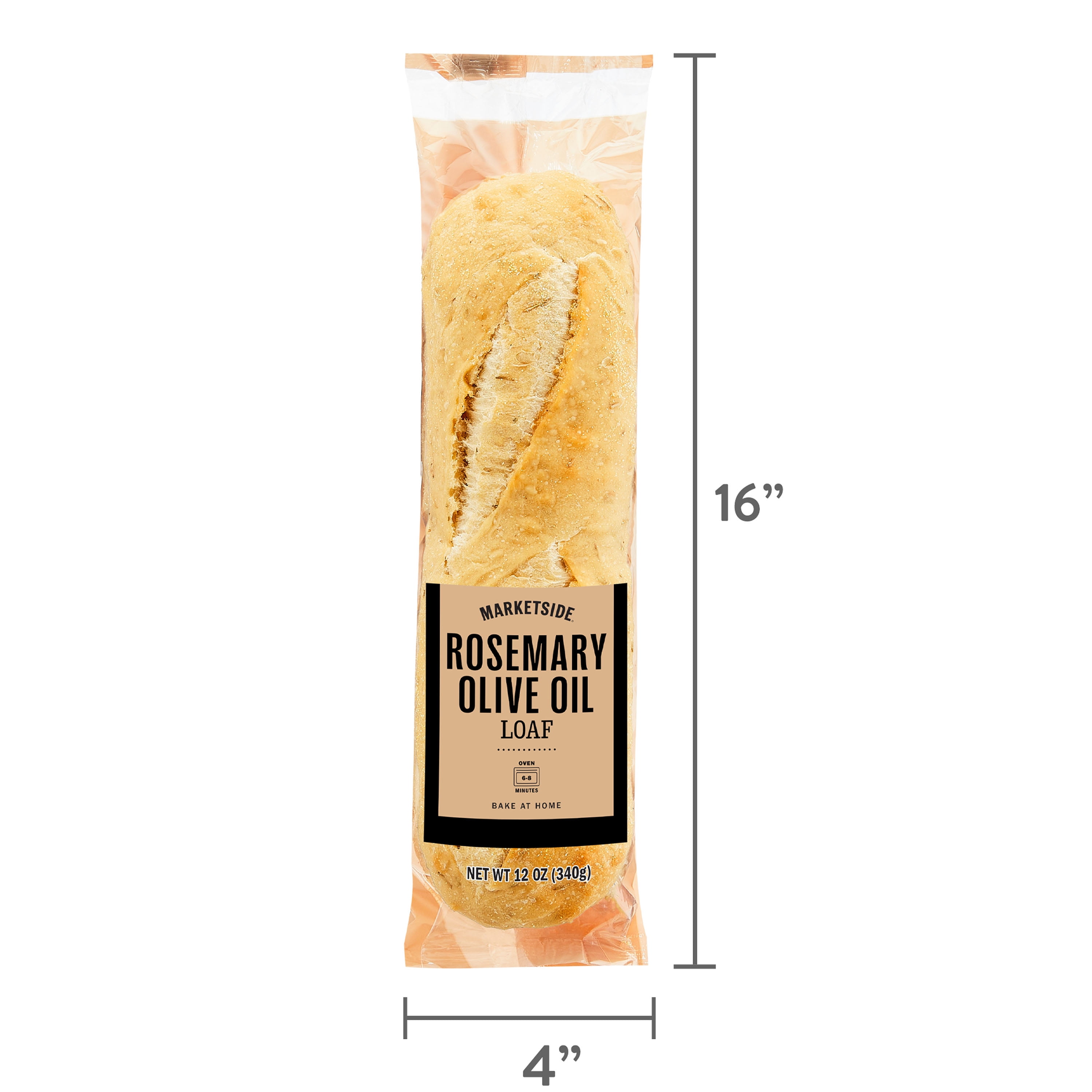 Marketside Rosemary Olive Oil Loaf, Bake at Home, 12 oz