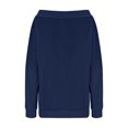 thumbnail image 4 of Womens Off Shoulder Sweatshirt Long Sleeve Drop Shoulder Oversized Pullover Top Casual Loose Drawstring Fall Outfits, 4 of 6