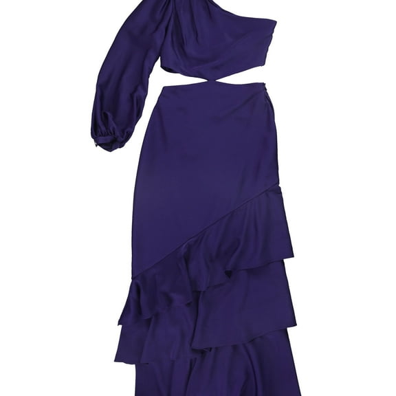GUESS Womens Jaime Cutout Gown Dress, Purple, 6