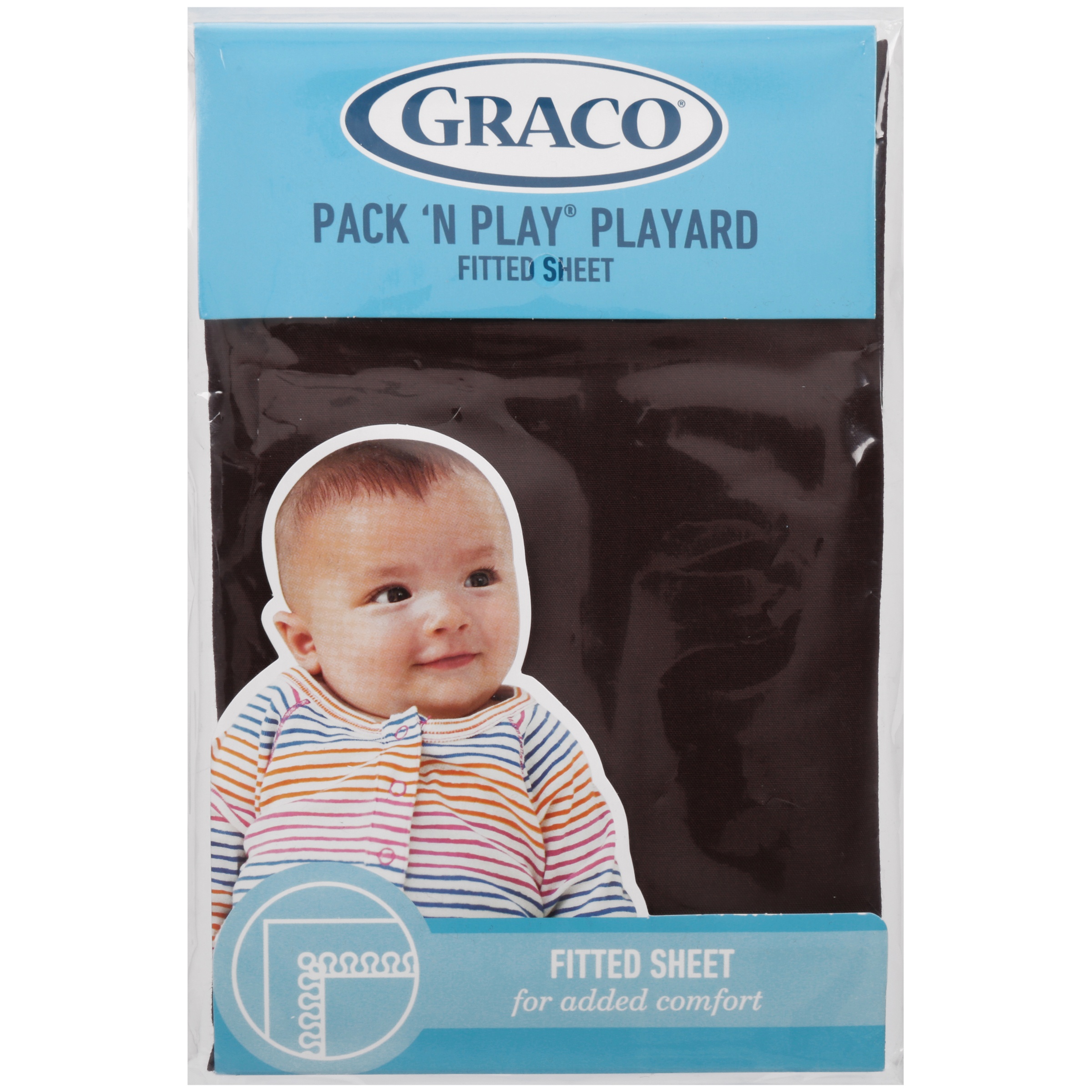 Graco Pack 'n Play Fitted Playard Sheet, Chocolate Brown, .2 lbs
