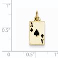 thumbnail image 2 of 14K Yellow Gold Enameled Ace of Spades Card Charm, 2 of 2