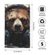 thumbnail image 2 of Balery Urban Bear With Headphones Toalla de Microfibra Premium con Estampado – 27.5x16 pulgadas, Alta Absorción, Suave y Aterciopelada, Secado Rápido, 2 of 6