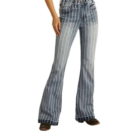 Rock & Roll Cowgirl Western Jean Women Trouser 36 X 32 Med W8H2533
