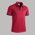 thumbnail image 2 of XDZJLR Polo Shirts For Men Short Sleeve Classic Collar Casual Breathable Knit Blend Button Closure Tops Mens Tshirts S-2Xl, 2 of 4